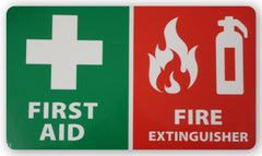 First Aid and Fire Extinguisher Decal